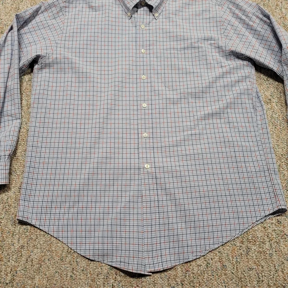 Brooks Brothers 346 Shirt Mens Large Multi Plaid Oxford Button Down Long Sleeve - Picture 3 of 13